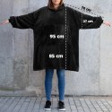 Bluza Koc Oversize Kaptur Czarny