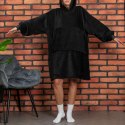 Bluza Koc Oversize Kaptur Czarny