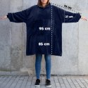 Bluza Koc Oversize Kaptur Granatowy