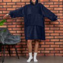 Bluza Koc Oversize Kaptur Granatowy